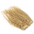 Deluxe kudrnatý clip in set 50cm 200g - přírodní blond