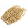 Deluxe kudrnatý clip in set 50cm 200g - přírodní blond