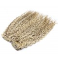 Deluxe kudrnatý clip in set 50cm 200g - platina/světle hnědá