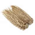 Deluxe kudrnatý clip in set 50cm 200g - světlý melír