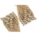 Deluxe kudrnatý clip in set 50cm 200g - světlý melír