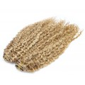 Deluxe kudrnatý clip in set 50cm 200g - přírodní/světlejší blond