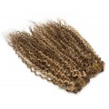 Deluxe kudrnatý clip in set 50cm 200g - tmavý melír