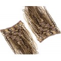 Deluxe kudrnatý clip in set 50cm 200g - tmavý melír