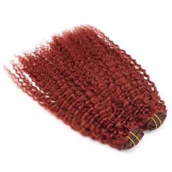 Deluxe kudrnatý clip in set 50cm 200g - měděná