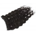 Vlnitý clip in pás 40cm - přírodní černá