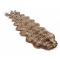 Vlnitý clip in pás 50cm - tmavý meír