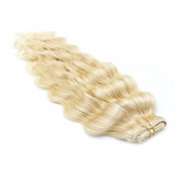 Vlnitý clip in pás 60cm - nejsvětlejší blond