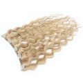 Vlnitý clip in pás 60cm - světlý melír