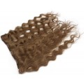Vlnitý clip in pás 40cm - středně hnědá