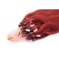 Vlnité micro ring vlasy 50cm - měděná