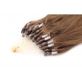 Vlnité micro ring vlasy 60cm - světlejší hnědá 