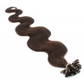 Vlnité keratin 50cm - tmavě hnědá 
