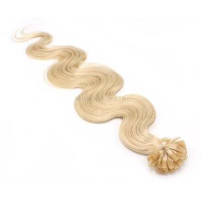 Vlnité keratin 50cm - nejsvětlejší blond