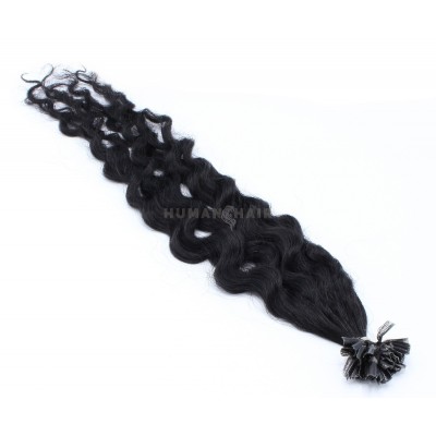Kudrnaté keratin 50cm - černá