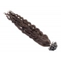 Kudrnaté keratin 50cm - tmavě hnědá