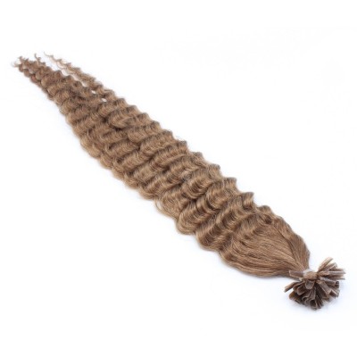 Kudrnaté keratin 50cm - světle hnědá
