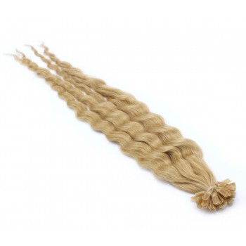 Kudrnaté keratin 60cm - přírodní blond
