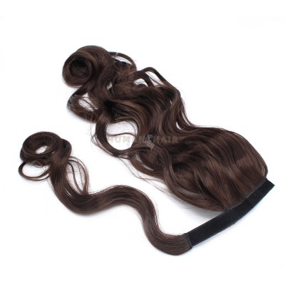 Vlnitý clip in culík 100% japonský kanekalon 60cm - tmavě hnědá