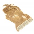 Vlnitý clip in pás japonský kanekalon 60cm - přírodní/světlejší blond